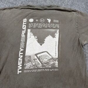 Twenty One Pilots Trench Dema Graphic T-Shirt Gray XL Tultex Band Tee Faded